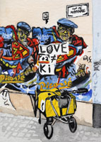 Graffiti at Rue de Monnaie, Nicole Hörold